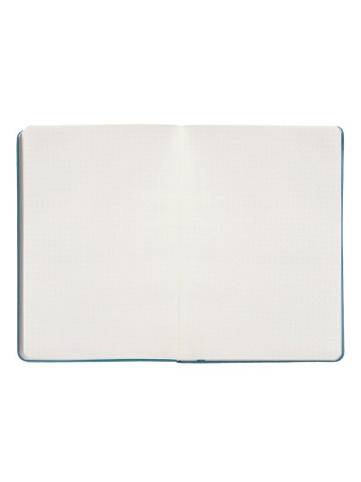 Cuaderno con gomilla antartik notes tapa dura a5 hojas puntos azul claro 100 hojas 80 gr fsc