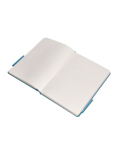 Cuaderno con gomilla antartik notes tapa dura a5 hojas puntos azul claro 100 hojas 80 gr fsc