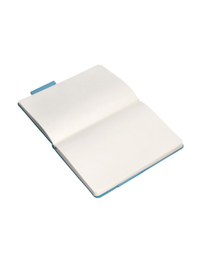 Cuaderno con gomilla antartik notes tapa dura a5 hojas lisas azul claro 100 hojas 80 gr fsc