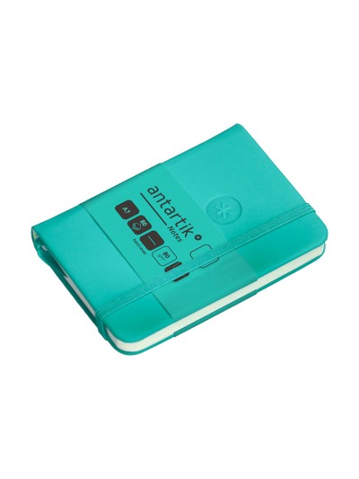 Cuaderno con gomilla antartik notes tapa dura a7 hojas lisas turquesa 80 hojas 80 gr fsc