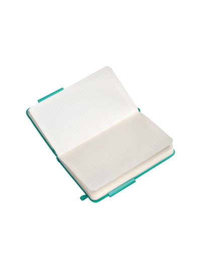 Cuaderno con gomilla antartik notes tapa dura a6 hojas cuadricula turquesa 100 hojas 80 gr fsc