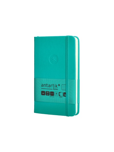 Cuaderno con gomilla antartik notes tapa dura a6 hojas rayas turquesa 100 hojas 80 gr fsc