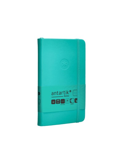 Cuaderno con gomilla antartik notes tapa dura a6 hojas rayas turquesa 100 hojas 80 gr fsc