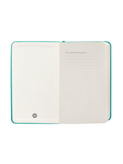 Cuaderno con gomilla antartik notes tapa dura a6 hojas rayas turquesa 100 hojas 80 gr fsc