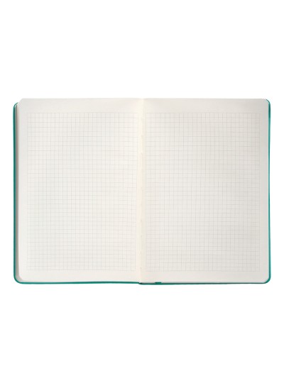 Cuaderno con gomilla antartik notes tapa dura a5 hojas cuadricula turquesa 100 hojas 80 gr fsc
