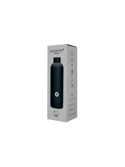 Botella portaliquidos antartik isotermica acero inoxidable libre de bpa color negro 750 ml