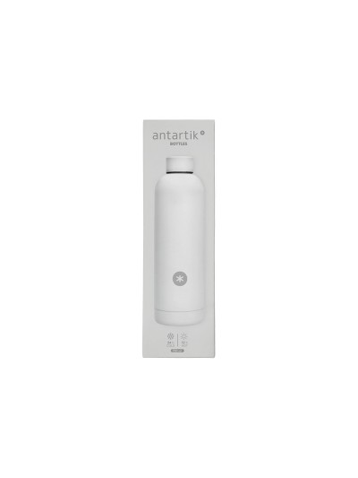 Botella portaliquidos antartik isotermica acero inoxidable libre de bpa color blanco 750 ml