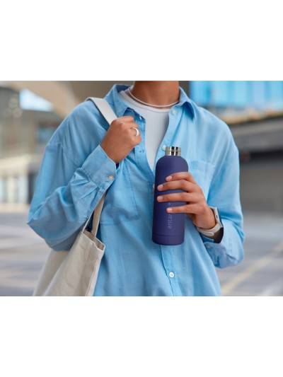 Botella portaliquidos antartik isotermica acero inoxidable libre de bpa color azul 500 ml