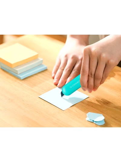 Cuter q-connect plastico mini de seguridad retractil modelos y colores surtidos expositor 30 unidades
