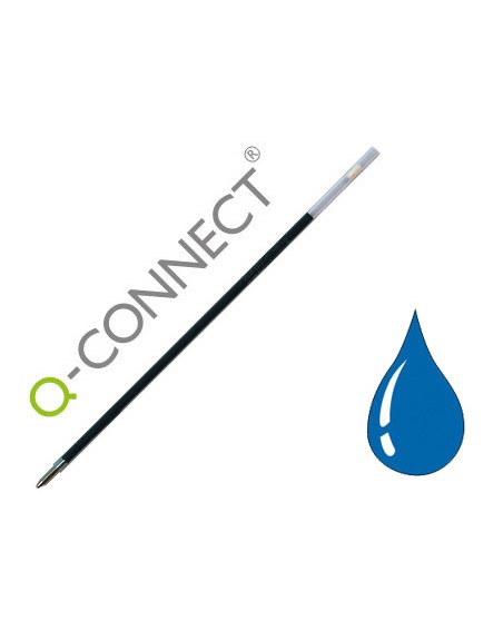 Recambio boligrafo extensible q-connect kf00233 azul