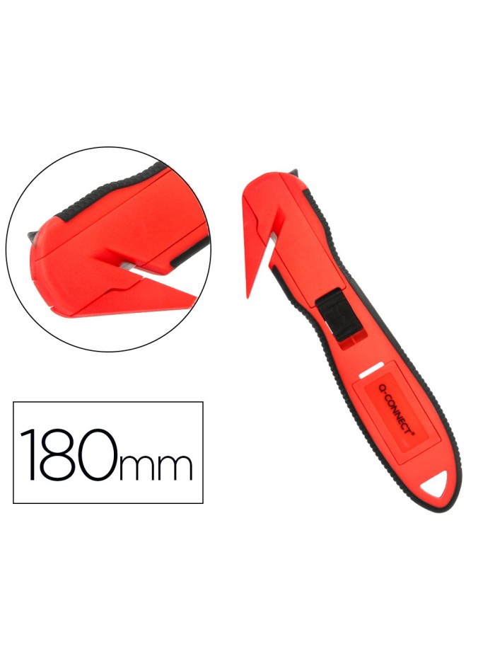 Cuter q-connect plastico ancho de seguridad para evitar cortes cuchilla 18 mm xd-g03 blister 1 unidad Cuter q-connect plastico ancho de seguridad para evitar cortes cuchilla 18 mm xd-g03 blister 1 unidad