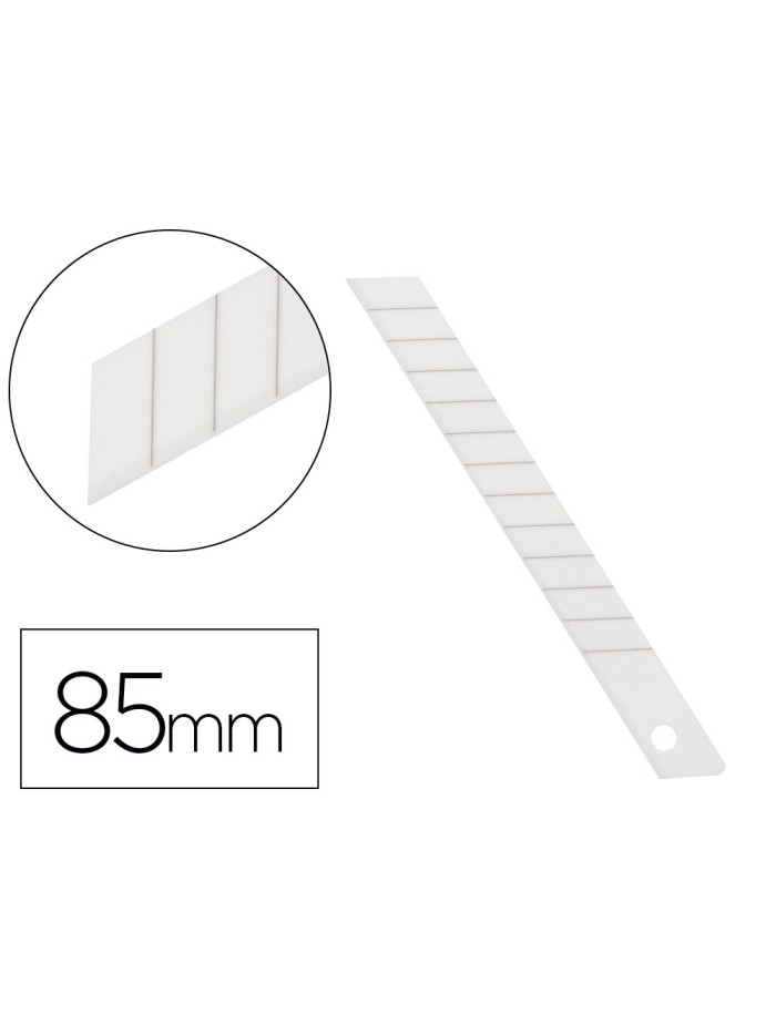 Repuesto cuter q-connect metalico estrecho para modelo kf14388 cuchilla ceramica 9 mm blister 6 unidades Repuesto cuter q-connect metalico estrecho para modelo kf14388 cuchilla ceramica 9 mm blister 6 unidades