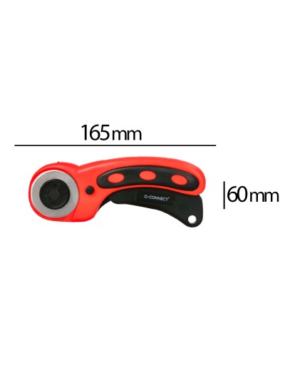 Cuter q-connect rotatorio medidas 22x56x165 mm cuchilla circular 45 mm xd-38 blister 1 unidad
