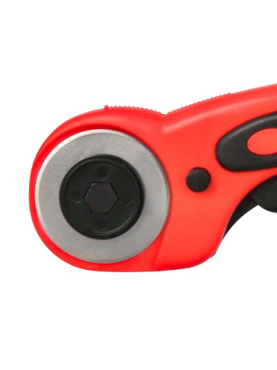 Cuter q-connect rotatorio medidas 22x56x165 mm cuchilla circular 45 mm xd-38 blister 1 unidad