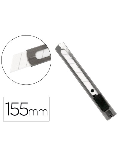 Cuter q-connect metalico ancho cuchilla ceramica 18 mm xd- c78 con clip blister 1 unidad