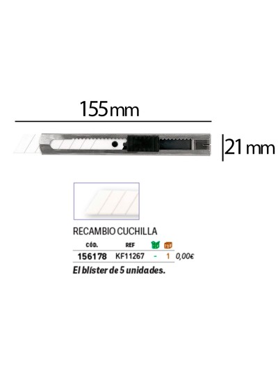 Cuter q-connect metalico ancho cuchilla ceramica 18 mm xd- c78 con clip blister 1 unidad