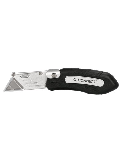 Cuter q-connect metalico ancho plegable con mango antideslizante cuchilla 19 mm xd-925 conclip blister 1 unidad