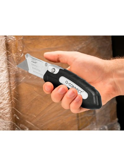 Cuter q-connect metalico ancho plegable con mango antideslizante cuchilla 19 mm xd-925 conclip blister 1 unidad