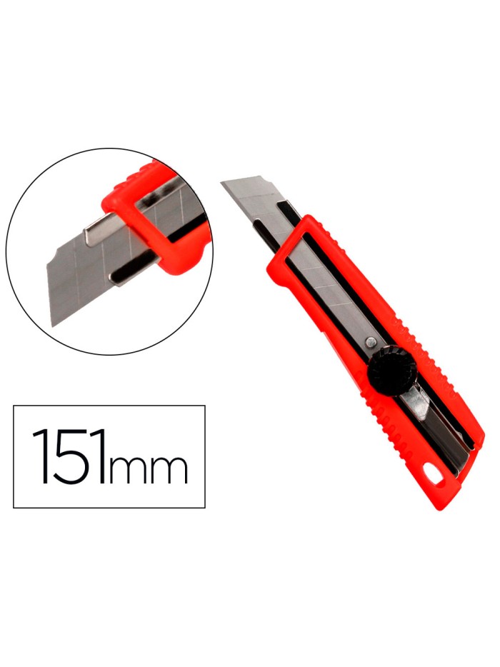 Cuter q-connect plastico ancho bloqueo de la hoja por rueda guia metalica para la cuchilla 18 mm xd-190 blister 1 unida Cuter q-connect plastico ancho bloqueo de la hoja por rueda guia metalica para la cuchilla 18 mm xd-190 blister 1 unida