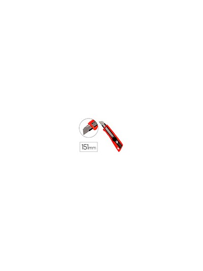 Cuter q-connect plastico ancho bloqueo de la hoja por rueda guia metalica para la cuchilla 18 mm xd-190 blister 1 unida