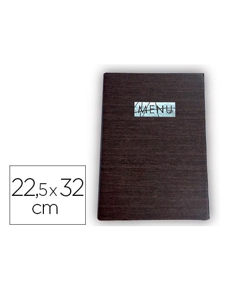 Porta menus liderpapel pu con sujeccion en esquinas para 2 hojas 22,5 x 32 cm