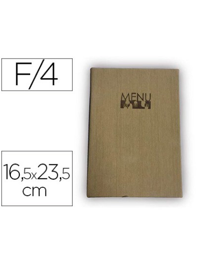 Porta menus liderpapel pu con 4 fundas 16,5 x 23,5 cm