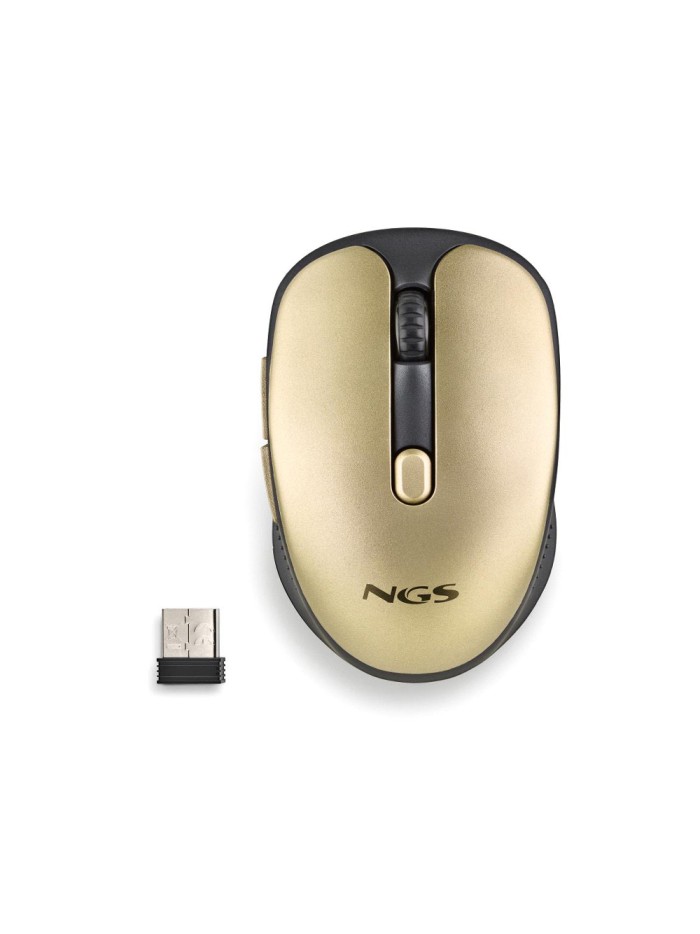Raton ngs evo rust optico 800/1200/1600 dpi inalambrico 5 botones teclas silenciosas receptor usb 2,4 ghz dorado Raton ngs evo rust optico 800/1200/1600 dpi inalambrico 5 botones teclas silenciosas receptor usb 2,4 ghz dorado