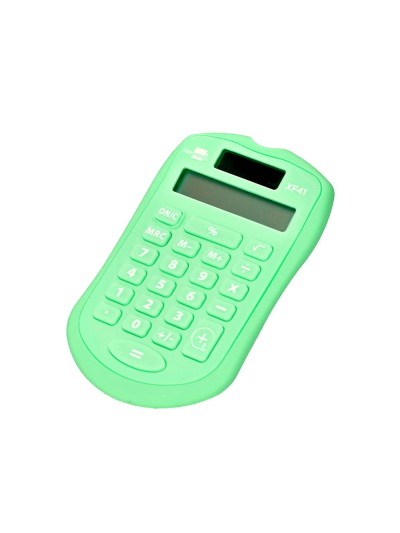 Calculadora liderpapel bolsillo xf42 8 digitos solar y pilas color verde 94x59,5x10,5mm