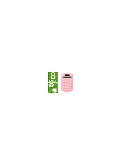 Calculadora liderpapel bolsillo xf41 8 digitos solar y pilas color rosa 94x59,5x10,5mm