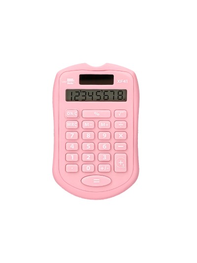 Calculadora liderpapel bolsillo xf41 8 digitos solar y pilas color rosa 94x59,5x10,5mm