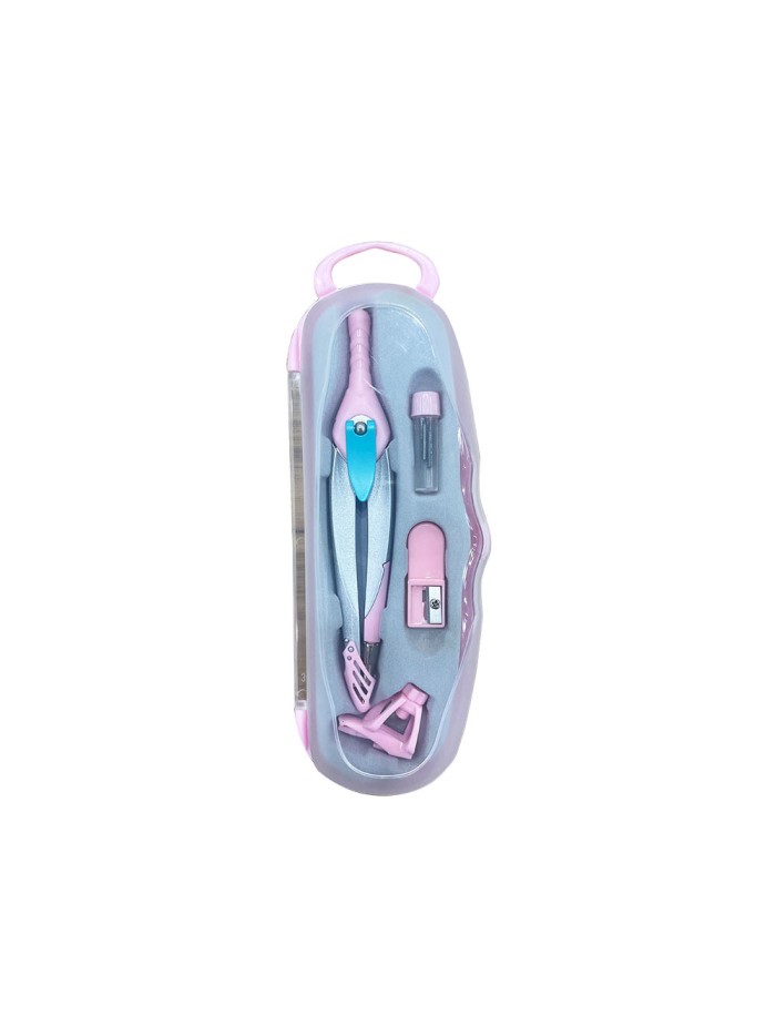 Compas liderpapel lock device con adaptador universal y tubo de minas color rosa claro Compas liderpapel lock device con adaptador universal y tubo de minas color rosa claro