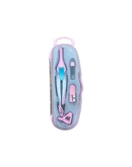 Compas liderpapel lock device con adaptador universal y tubo de minas color rosa claro