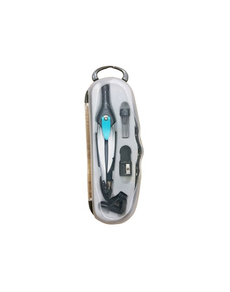 Compas liderpapel lock device con adaptador universal y tubo de minas color gris