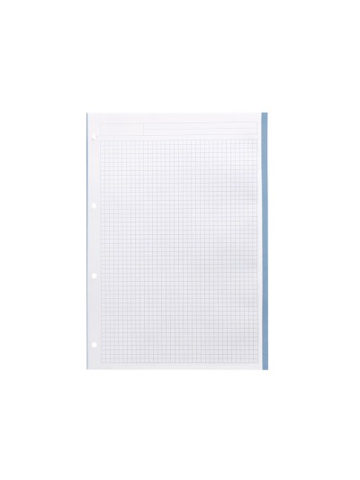 Recambio liderpapel a4 200+50 hojas 90g/m2 cuadro 5 mm 4 taladros bandas de 5 colores