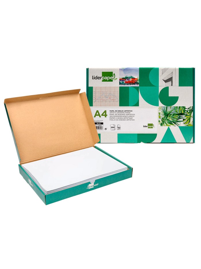 Papel dibujo liderpapel 210x297 mm 130 gr sin recuadro din a4 hoja Papel dibujo liderpapel 210x297 mm 130 gr sin recuadro din a4 hoja
