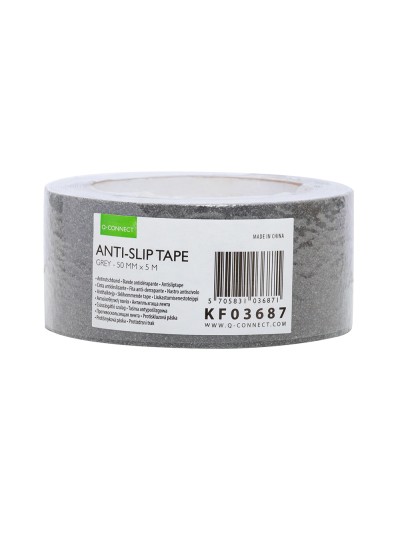 Cinta antideslizante q-connect gris 5mt x 50 mm