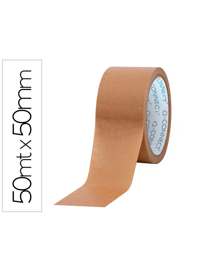 Cinta adhesiva q-connect kraft 50mt x 50 mm para embalaje Cinta adhesiva q-connect kraft 50mt x 50 mm para embalaje