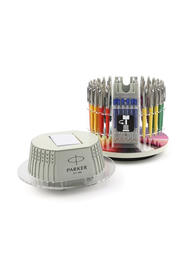 Boligrafo parker jotter originals expositor carrousel con 40 unidades colores surtidos + 40 recambios
