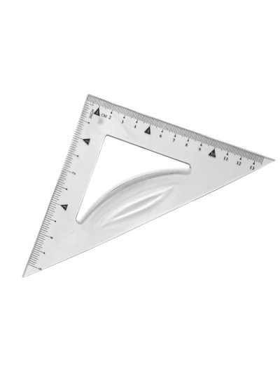 Juego escuadra 21 cm cartabon 21 cm regla 30 cm y semicirculo plastico flexible en petaca liderpapel