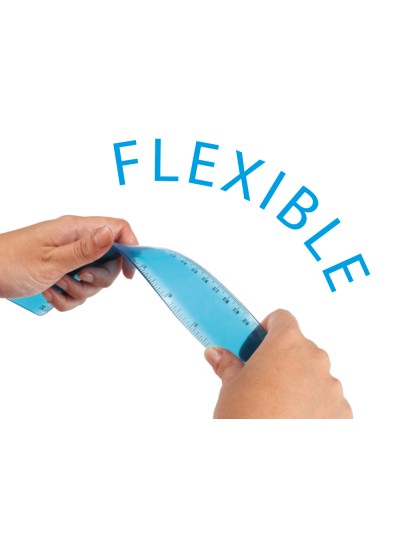 Juego escuadra 21 cm cartabon 21 cm regla 30 cm y semicirculo plastico flexible en petaca liderpapel colores