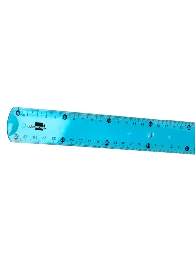 Regla liderpapel plastico flexible 30 cm colores surtidos