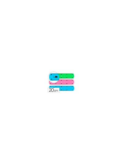 Regla liderpapel plastico flexible 20 cm colores surtidos