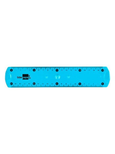 Regla liderpapel plastico flexible 20 cm colores surtidos
