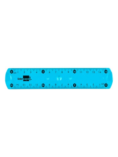 Regla liderpapel plastico flexible 15 cm colores surtidos