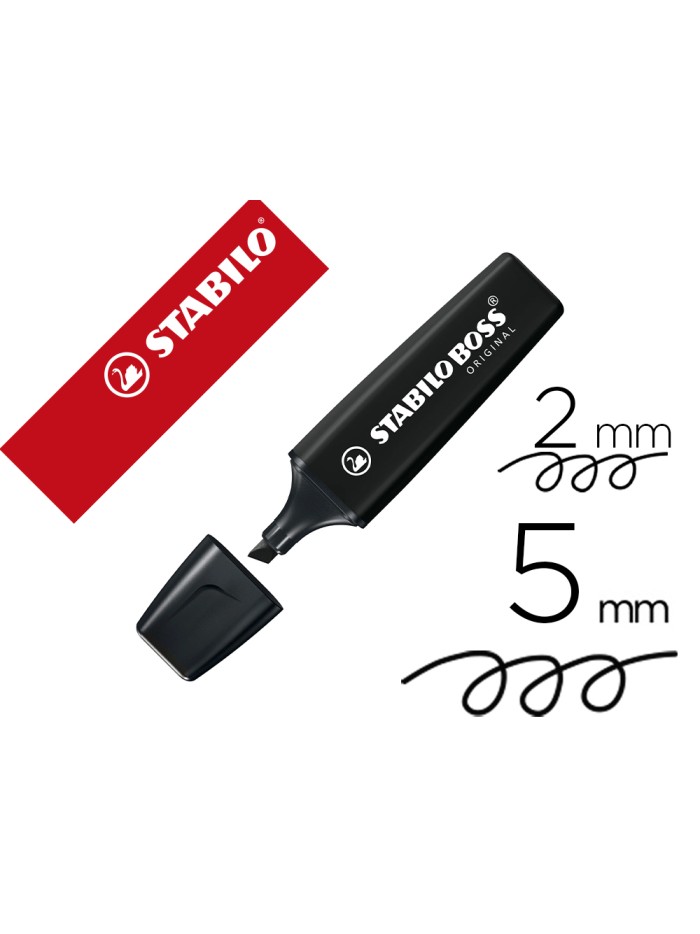 Rotulador stabilo boss pastel fluorescente nature colors negro Rotulador stabilo boss pastel fluorescente nature colors negro