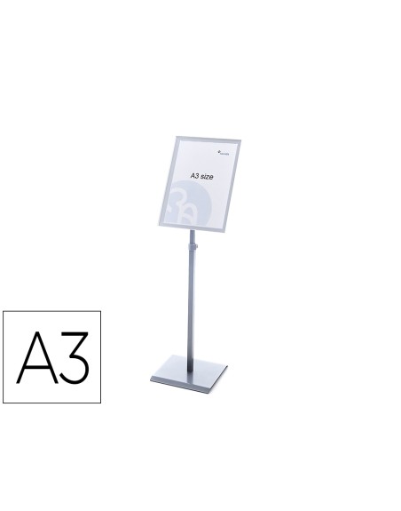 Expositor rocada de suelo magnetico rotativo 90 horizontal/vertical altura ajustable din a3