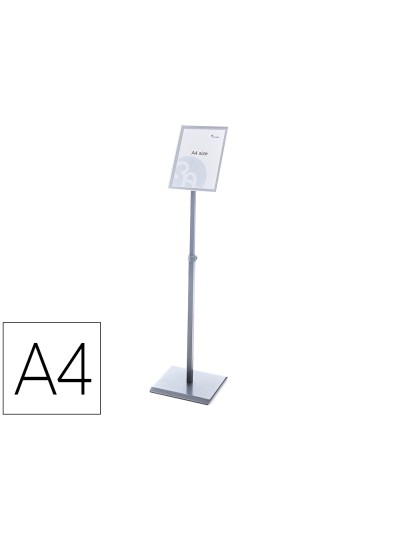 Expositor rocada de suelo magnetico rotativo 90 horizontal/vertical altura ajustable din a4