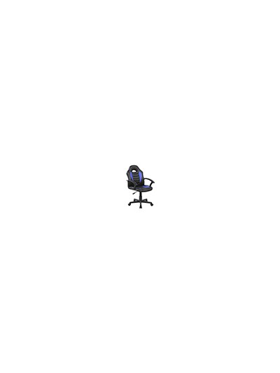 Silla rocada gaming con brazos fijos base nylon con ruedas similpiel negro/azul 435x430x880-995 mm
