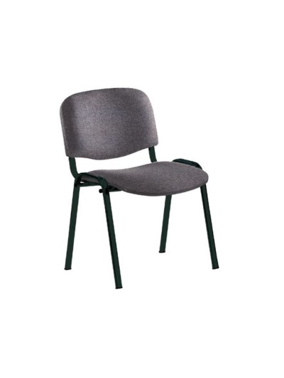 Silla rocada confidente estructura metalica asiento tela ignifuga gris 570x410x810 mm