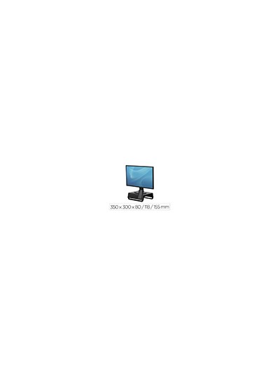 Soporte fellowes para monitor breyta 3 ajustes de altura hasta 30 kg 100% reciclable 350x300x80/118/155 mm negro